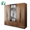 Bedroom Wall Closet Two Doors Wooden Wardrobe Cabinet